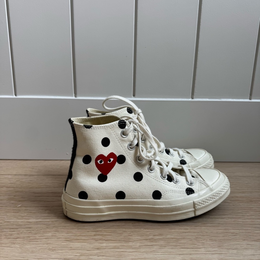 Play Commes Des Garçons Polka Dot Hi-Top Sneakers